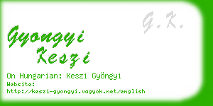 gyongyi keszi business card